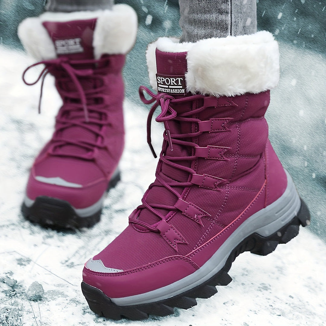 Maya - Bottes de Neige Imperméables et Isolées avec Fourrure Synthétique