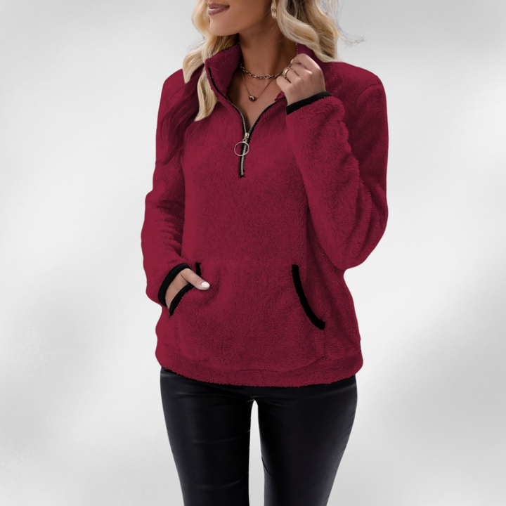 Rosely | Fleece Borg à Mi-Zip