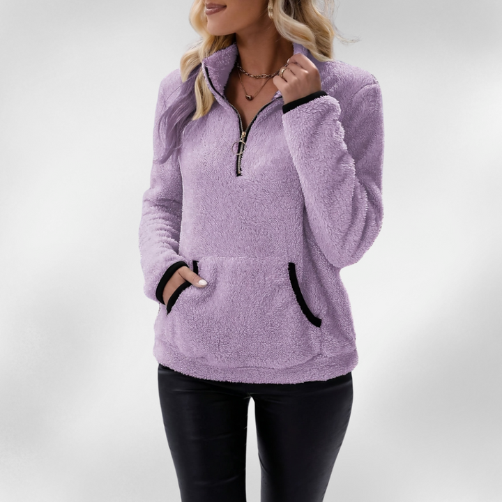 Rosely | Fleece Borg à Mi-Zip
