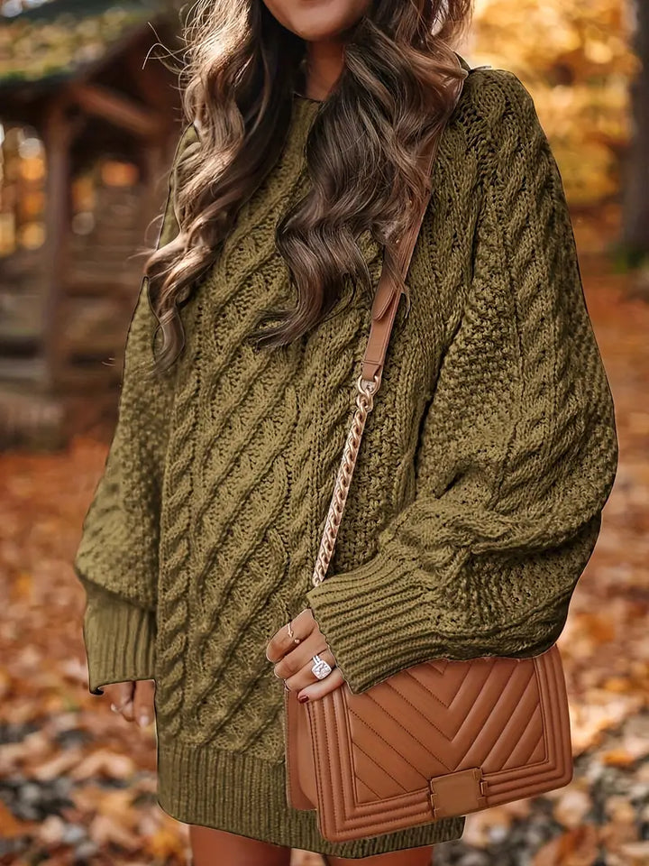 Chloé – Robe Pull en Maille Tressée