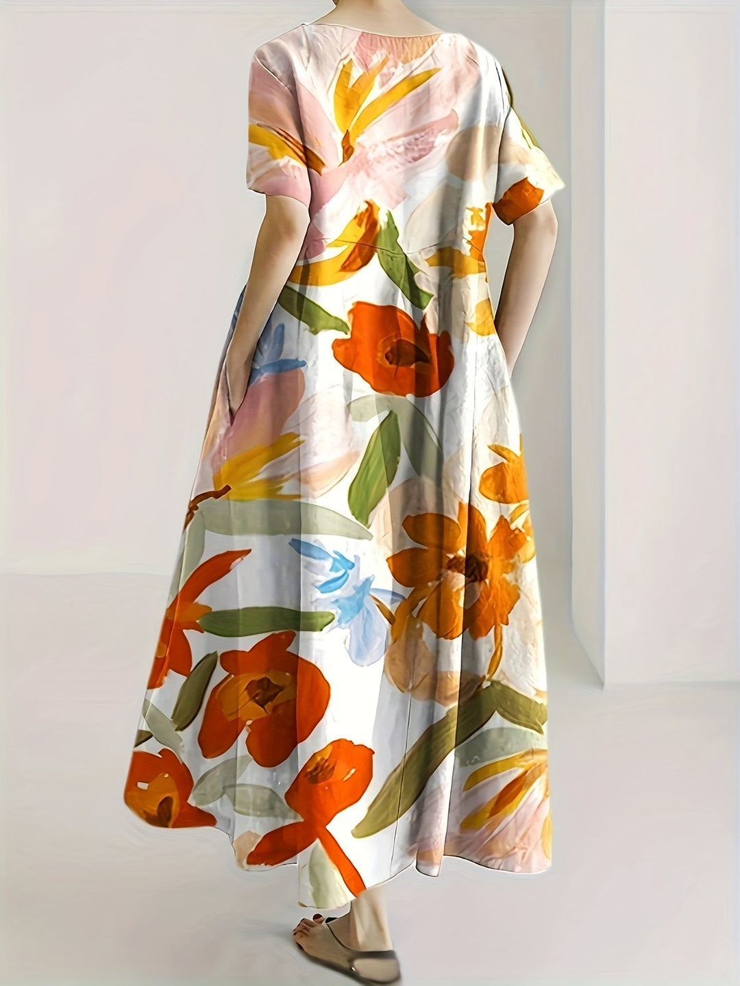 Olivia – Robe Décontractée à Imprimé Floral Élégant