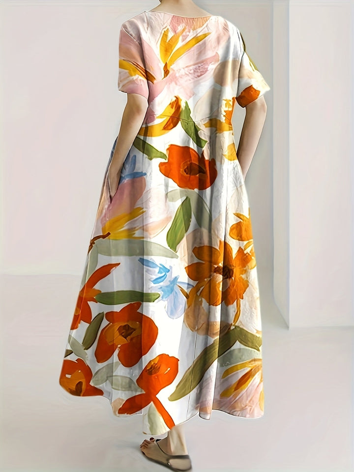 Olivia – Robe Décontractée à Imprimé Floral Élégant