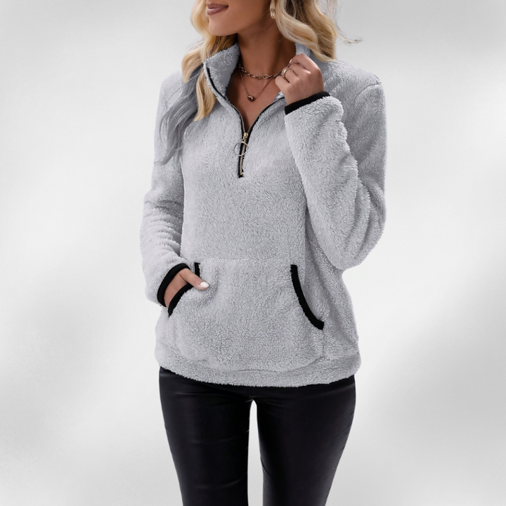 Rosely | Fleece Borg à Mi-Zip