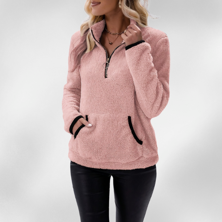 Rosely | Fleece Borg à Mi-Zip