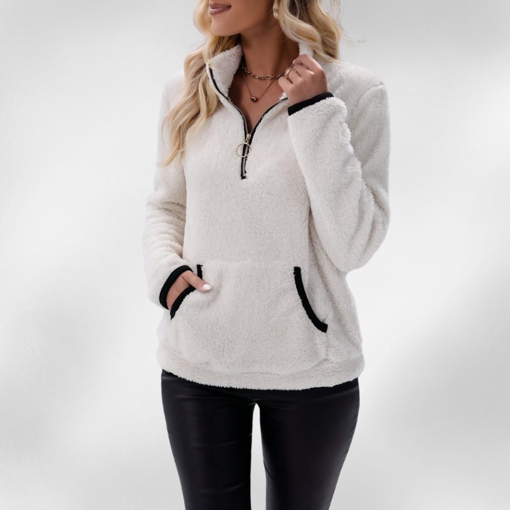 Rosely | Fleece Borg à Mi-Zip