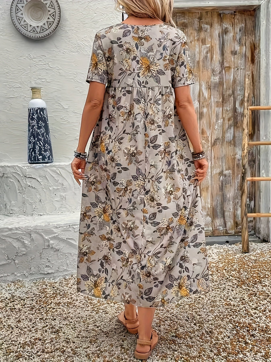 Lena – Robe Décontractée à Imprimé Floral