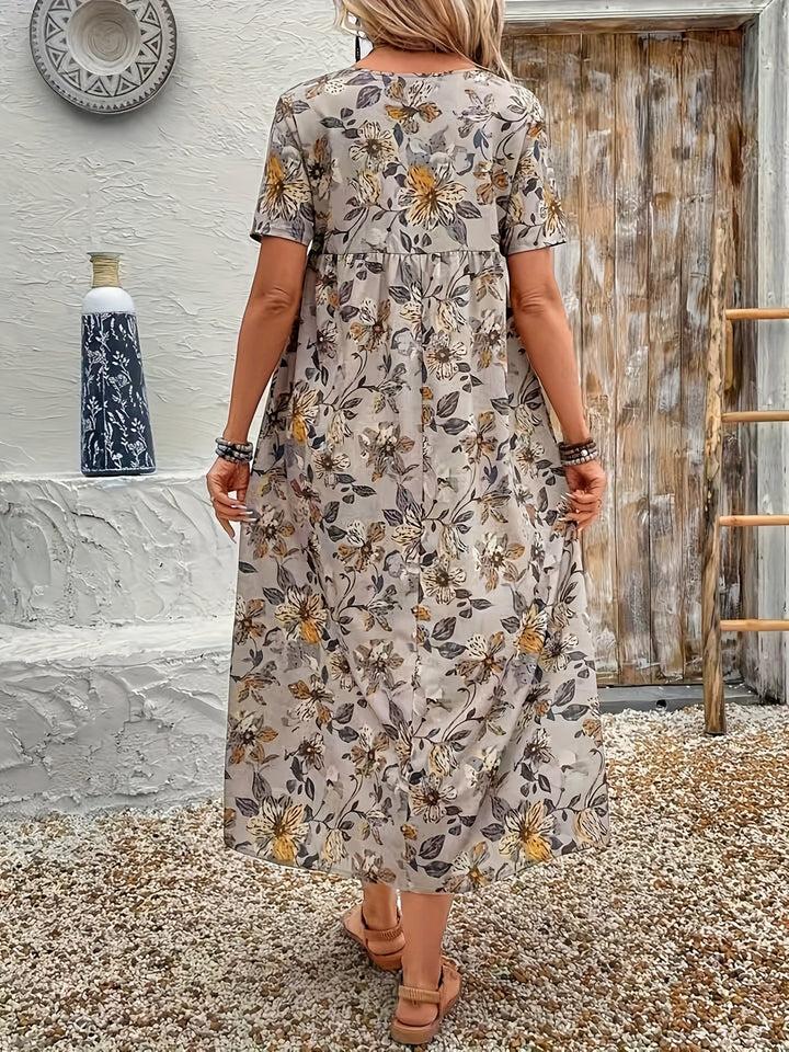 Lena – Robe Décontractée à Imprimé Floral