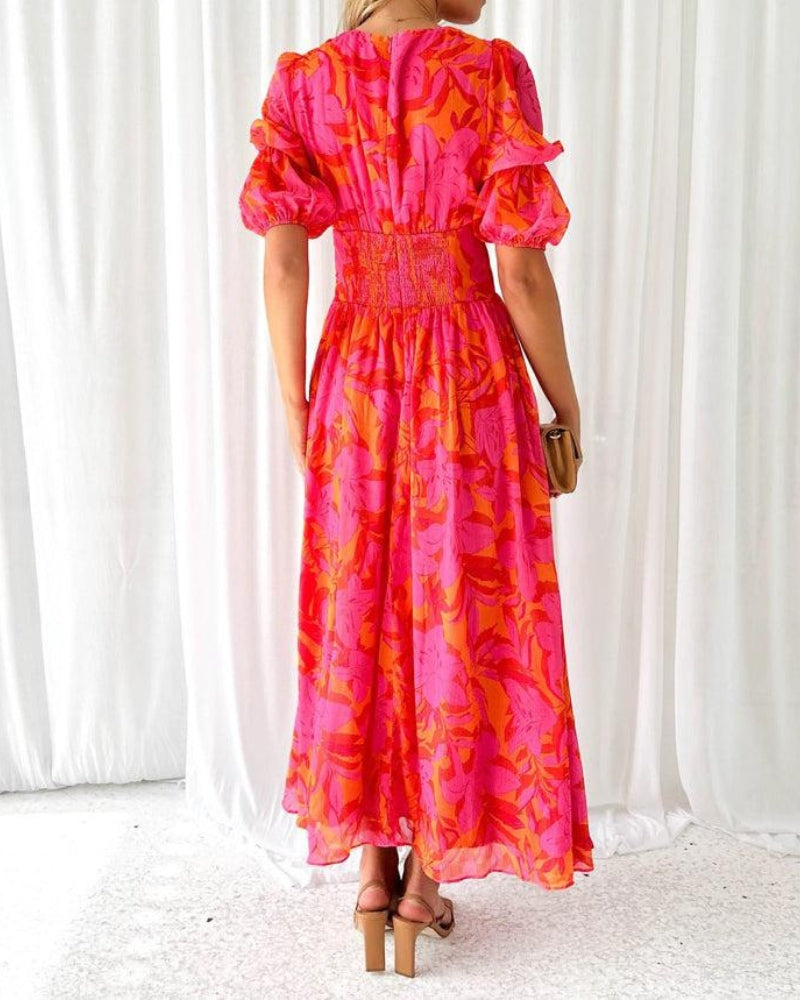 Derena - Robe Rouge Rose