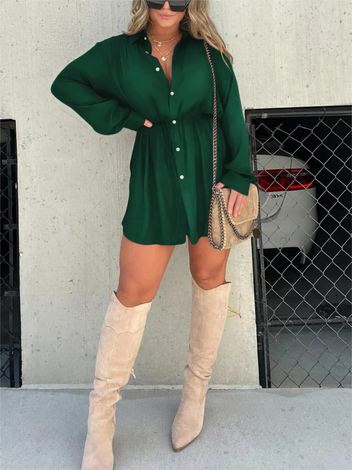 Jessica - Robe Salopette Satinée Tendance