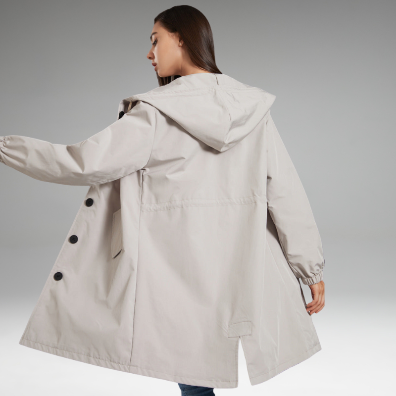 Betsy | Manteau Boutonné Imperméable et Coupe-Vent