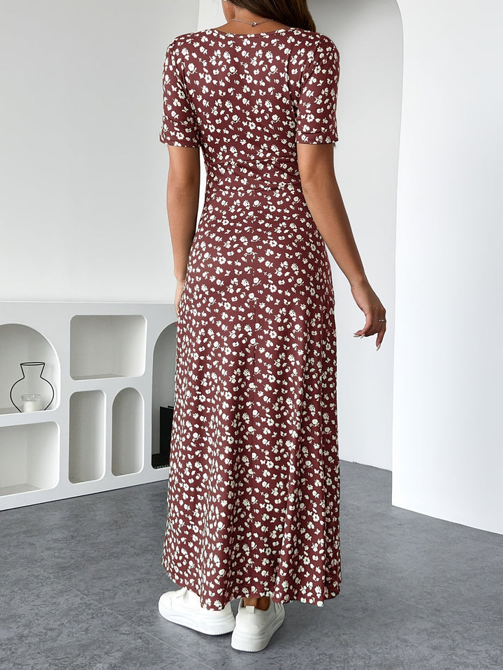Lucia - La Robe Tricotée Florale Élégante