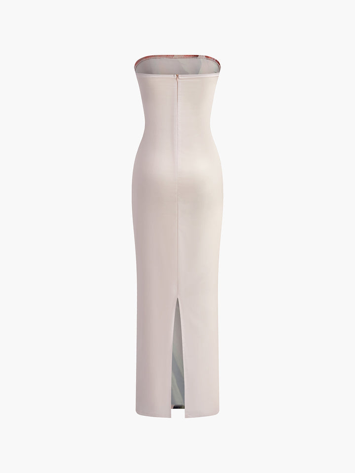 Dyantha - Robe en Satin à Imprimé Floral