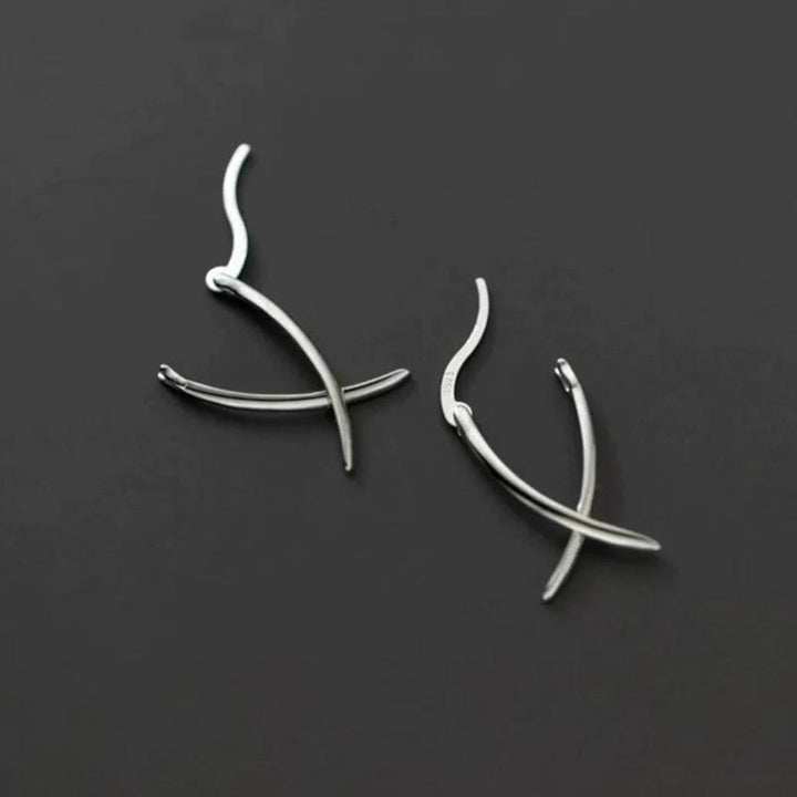 Boucles d'oreilles Croix en Argent