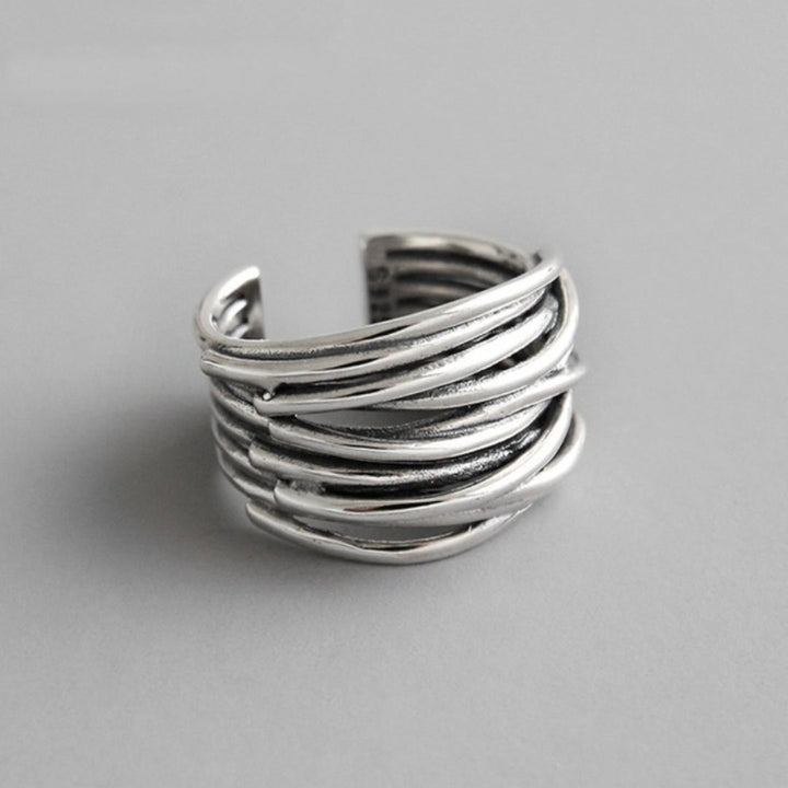 Bague Ajustable Plaquée Argent