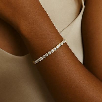 Bracelet de tennis en moissanite | Or