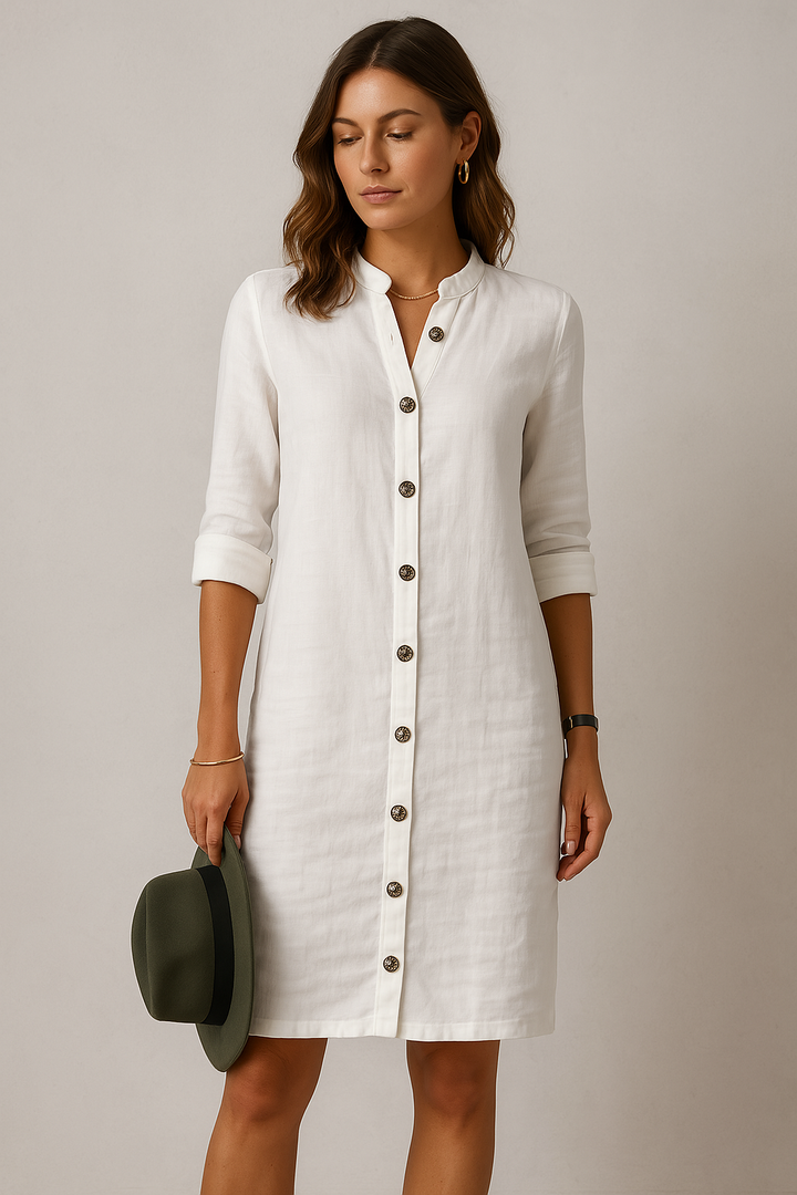 Robe en Lin Ava à Boutons