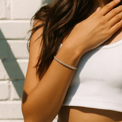 Bracelet de tennis en moissanite | Or