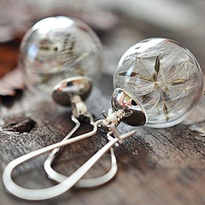Pendentif Boucle d'Oreille Pissenlit en Argent 925