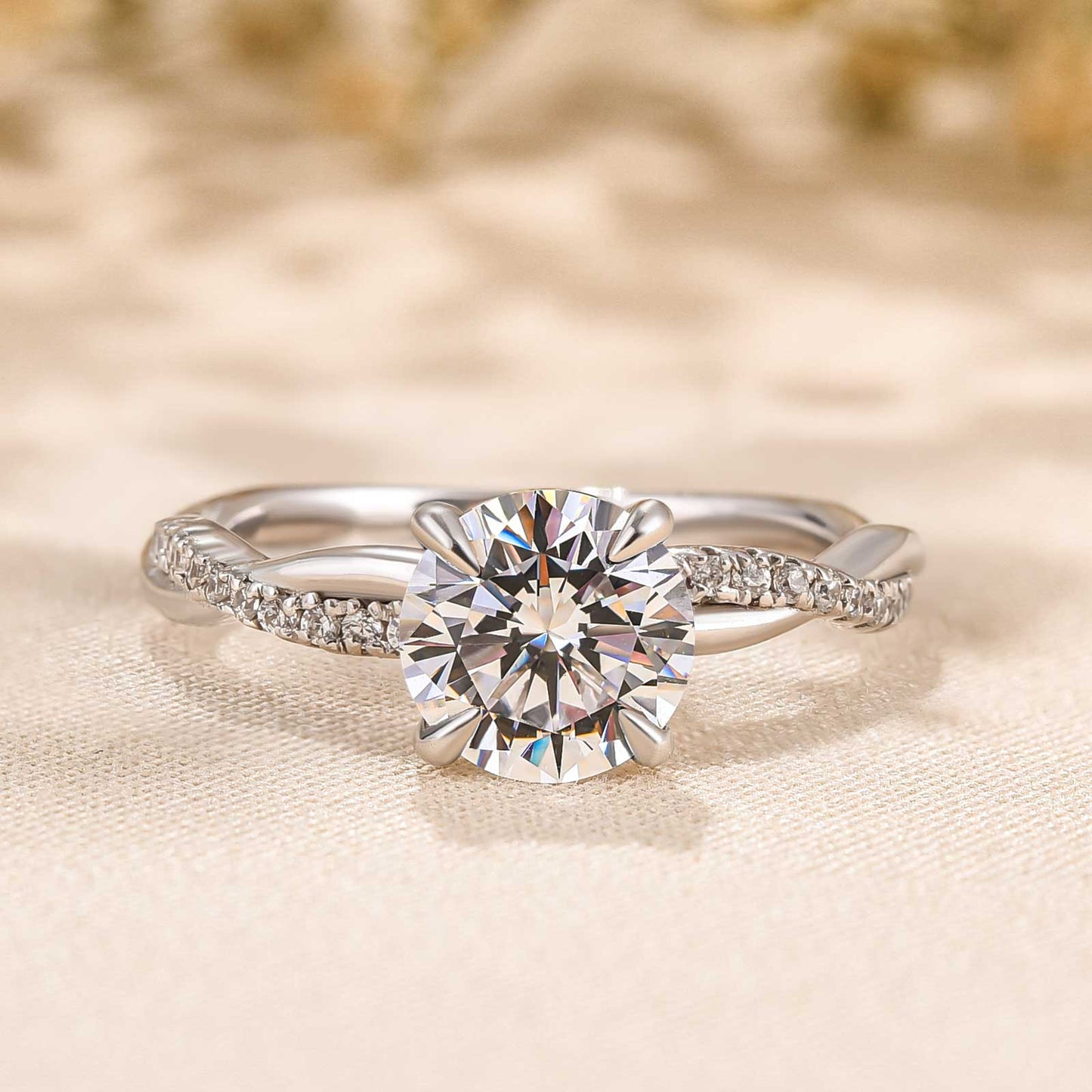 La Bague Jane | Or Blanc