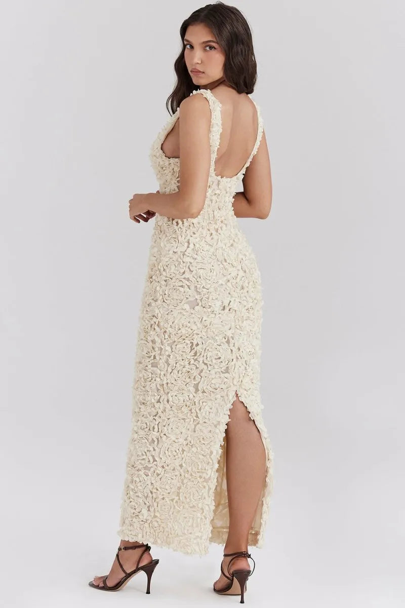 Catalina - Robe Maxi Florale A-Ligne Glamour
