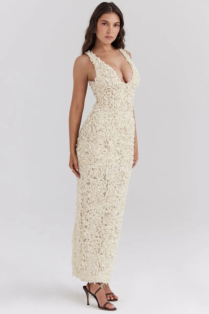 Catalina - Robe Maxi Florale A-Ligne Glamour