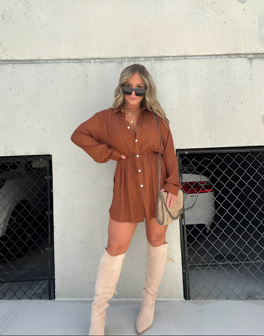 Jessica - Robe Salopette Satinée Tendance