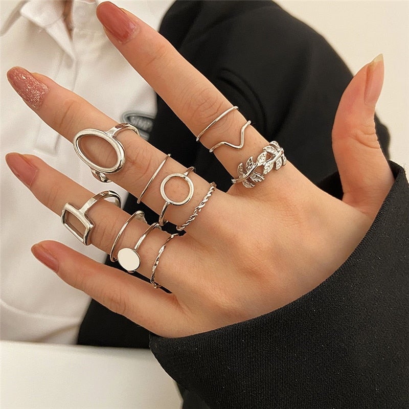 Pack de 11 Bagues Vintage en Argent