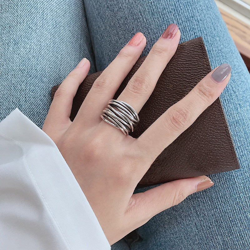 Bague Ajustable Plaquée Argent