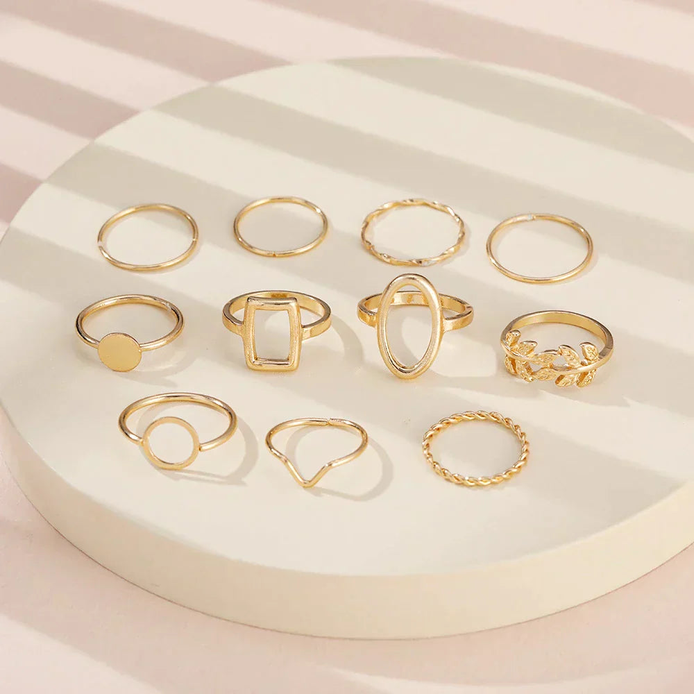 Pack de 11 Bagues Vintage en Argent