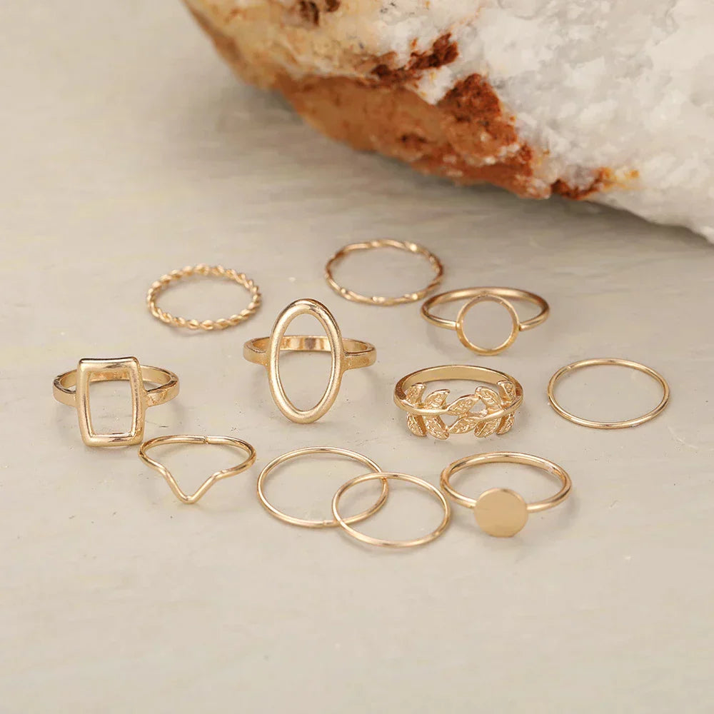 Pack de 11 Bagues Vintage en Argent