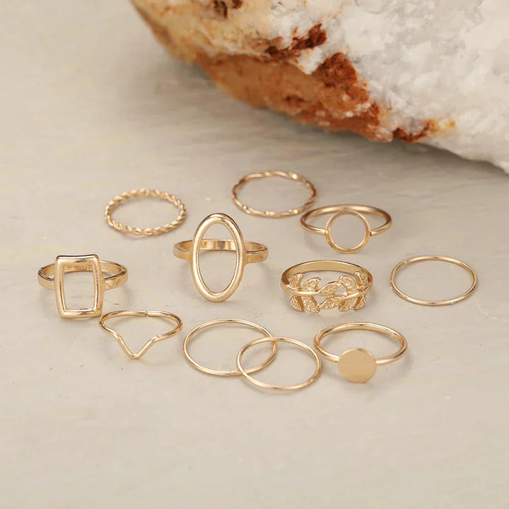 Pack de 11 Bagues Vintage en Argent