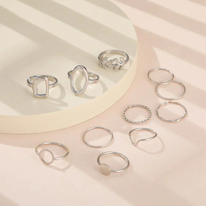 Pack de 11 Bagues Vintage en Argent
