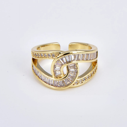 Louisa - Bague Élegante Ajustable Nouée