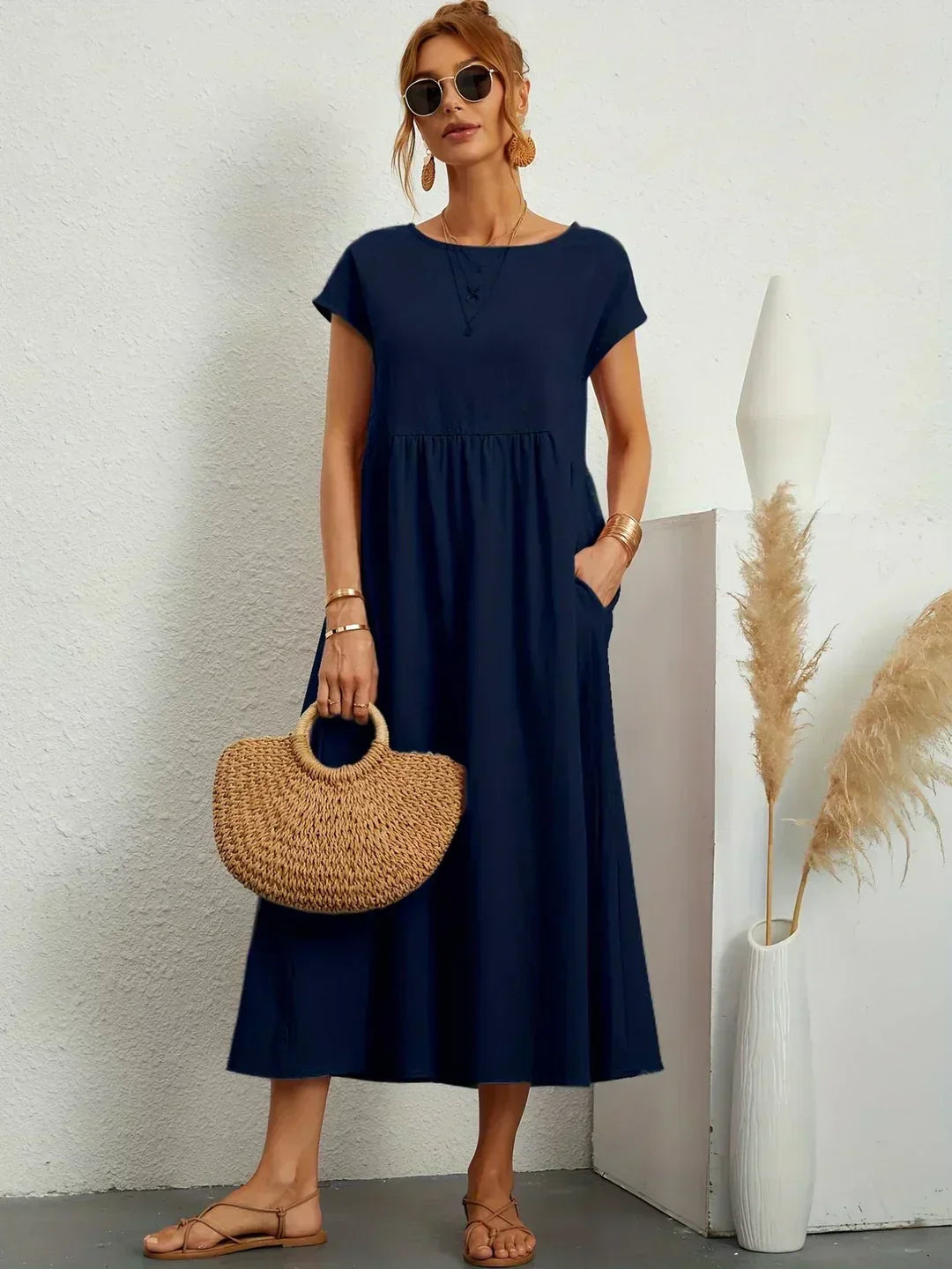 Robe en Coton Léger avec Poches Sarina™