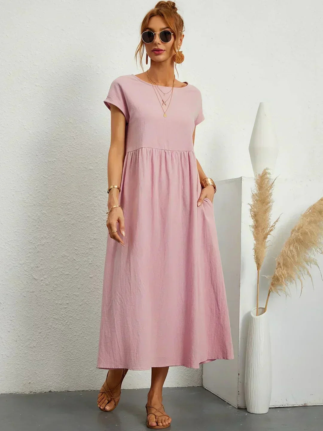 Robe en Coton Léger avec Poches Sarina™