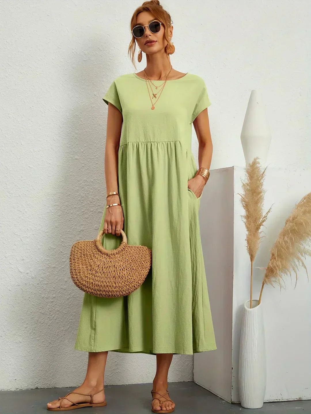 Robe en Coton Léger avec Poches Sarina™