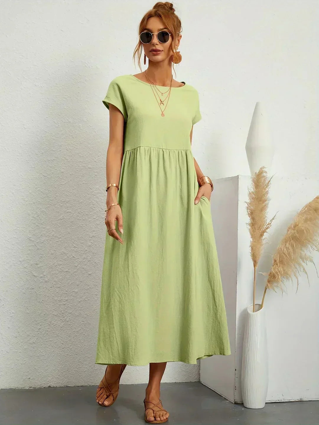 Robe en Coton Léger avec Poches Sarina™