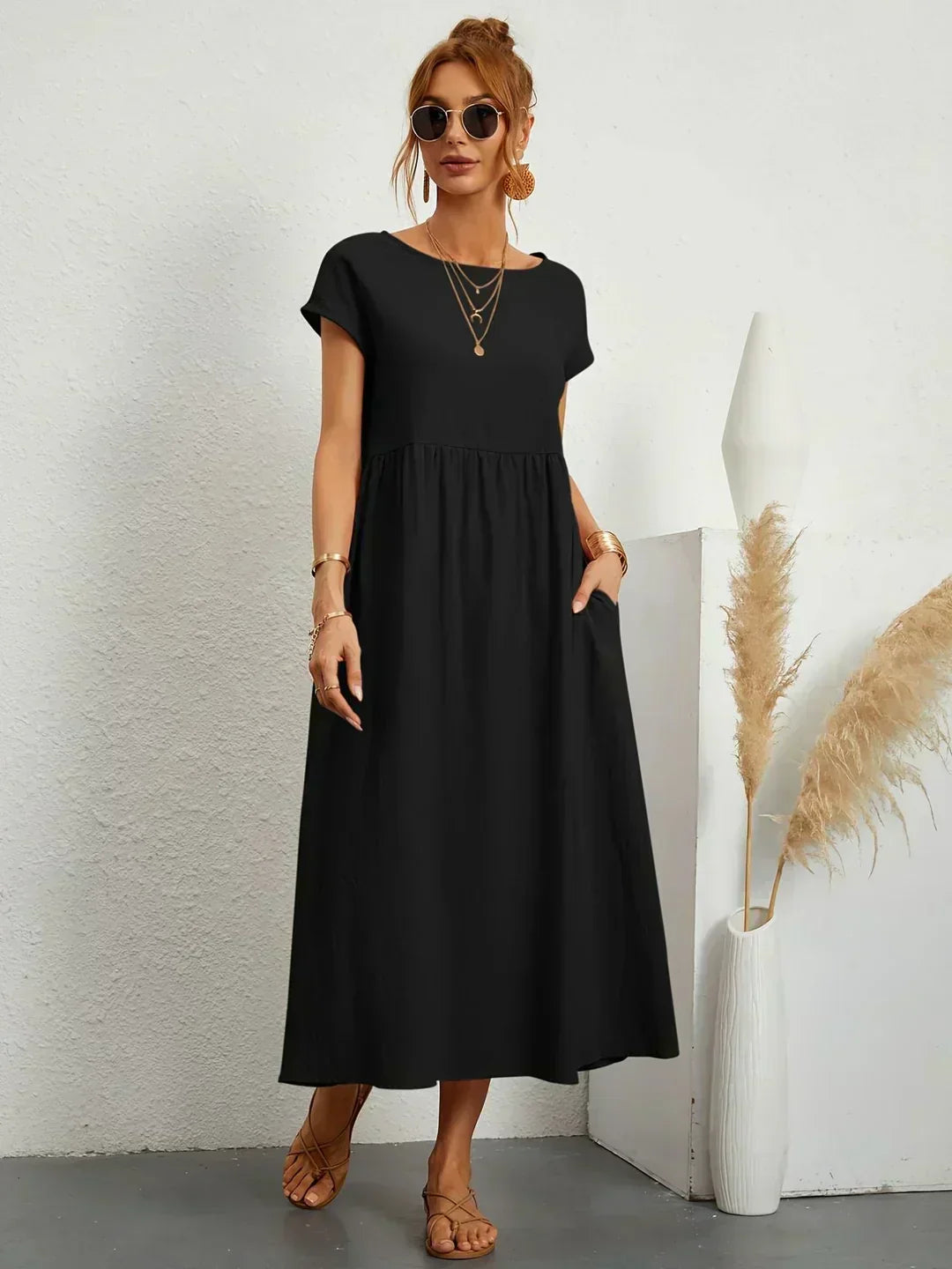Robe en Coton Léger avec Poches Sarina™
