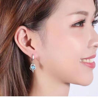 Boucles d’oreilles Cœur Éclipse | Or blanc