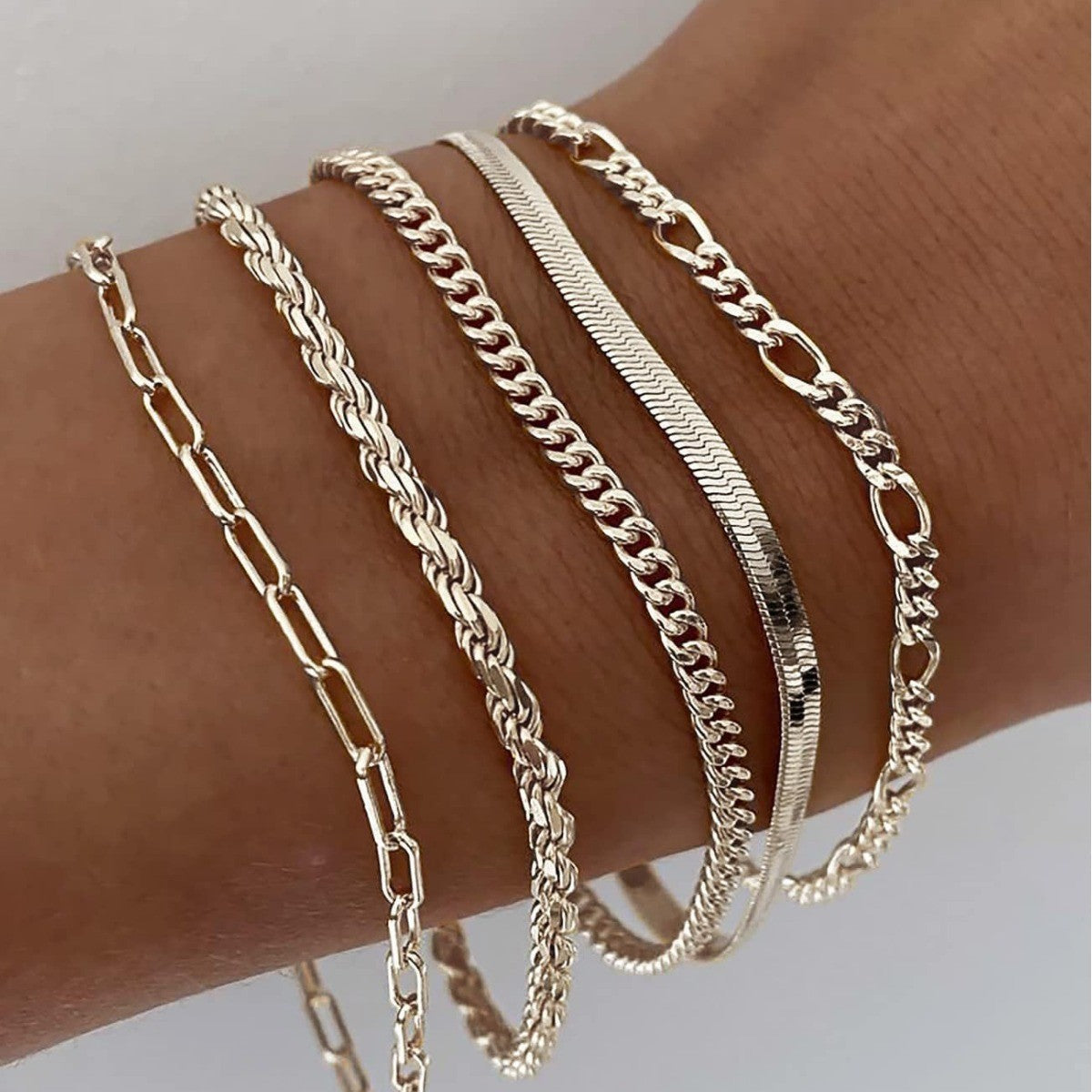 Ensemble de Bracelets Ellis Renner | Or Blanc
