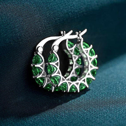 Boucles d’oreilles créoles Elena Marlowe | Or blanc