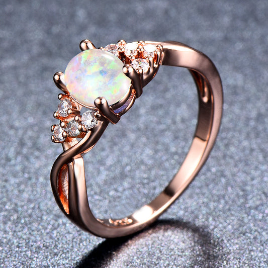 Bague Sylva Moonhart Blanche | Or Rose