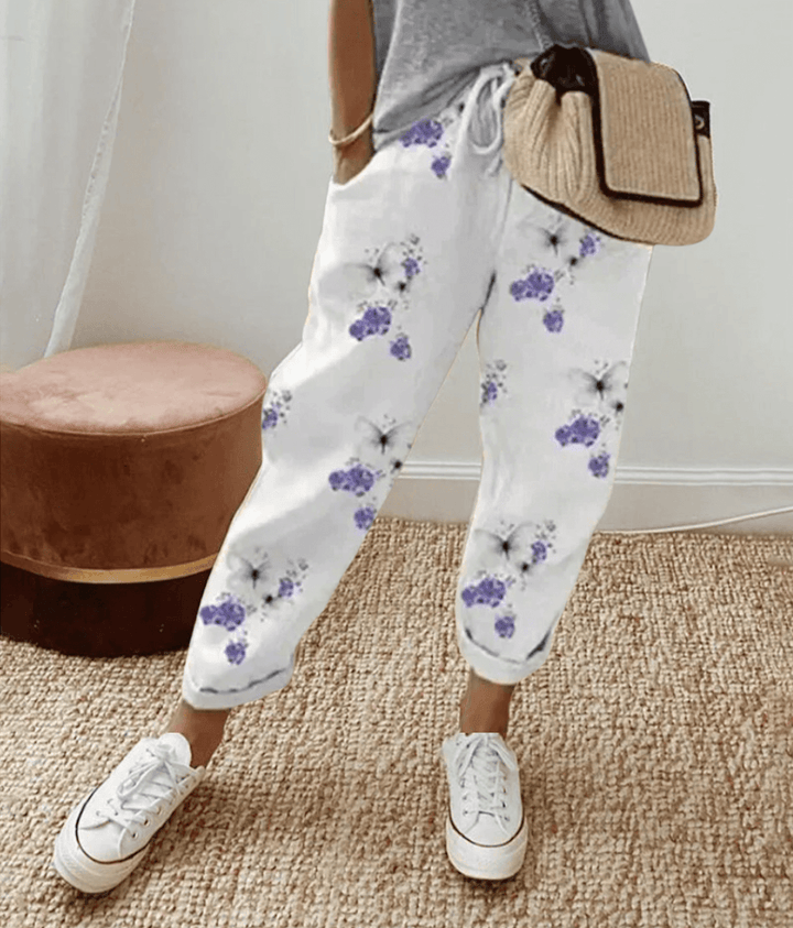Zoé｜Pantalon élégant en coton et lin