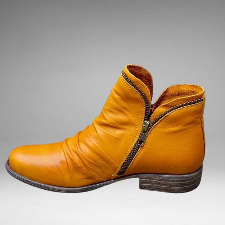 Susan | Bottes en bio-cuir avec fermetures éclair