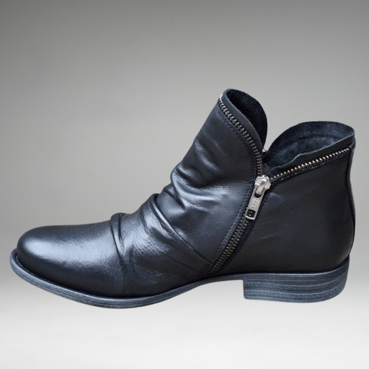 Susan | Bottes en bio-cuir avec fermetures éclair