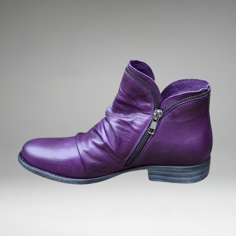 Susan | Bottes en bio-cuir avec fermetures éclair