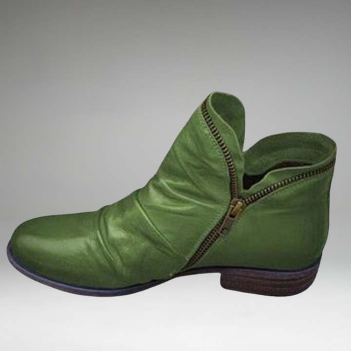 Susan | Bottes en bio-cuir avec fermetures éclair