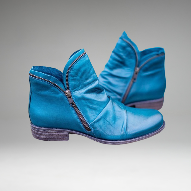 Susan | Bottes en bio-cuir avec fermetures éclair