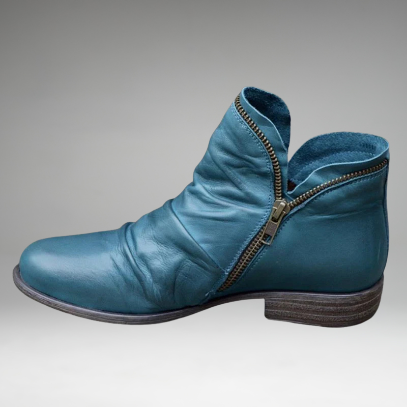 Susan | Bottes en bio-cuir avec fermetures éclair
