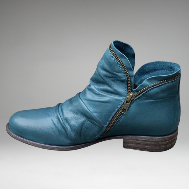 Susan | Bottes en bio-cuir avec fermetures éclair